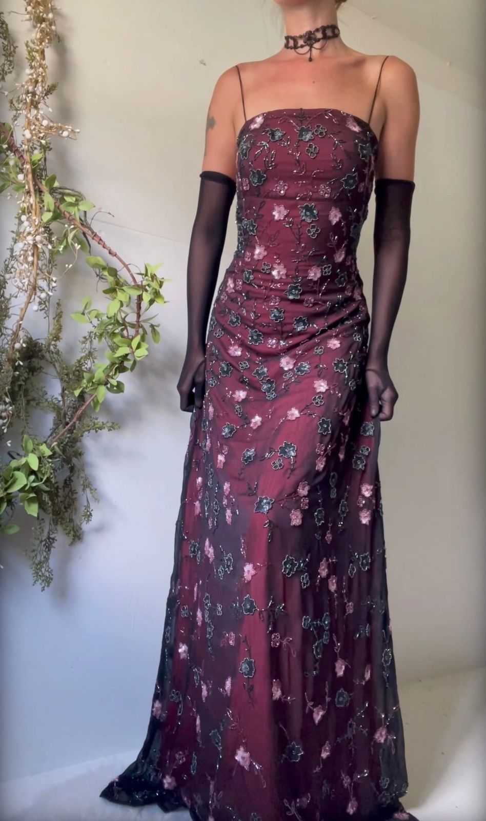 Original Masha&Jlynn beaded layered gown