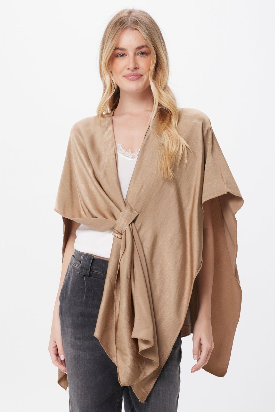 heaven satin drape knot wrap