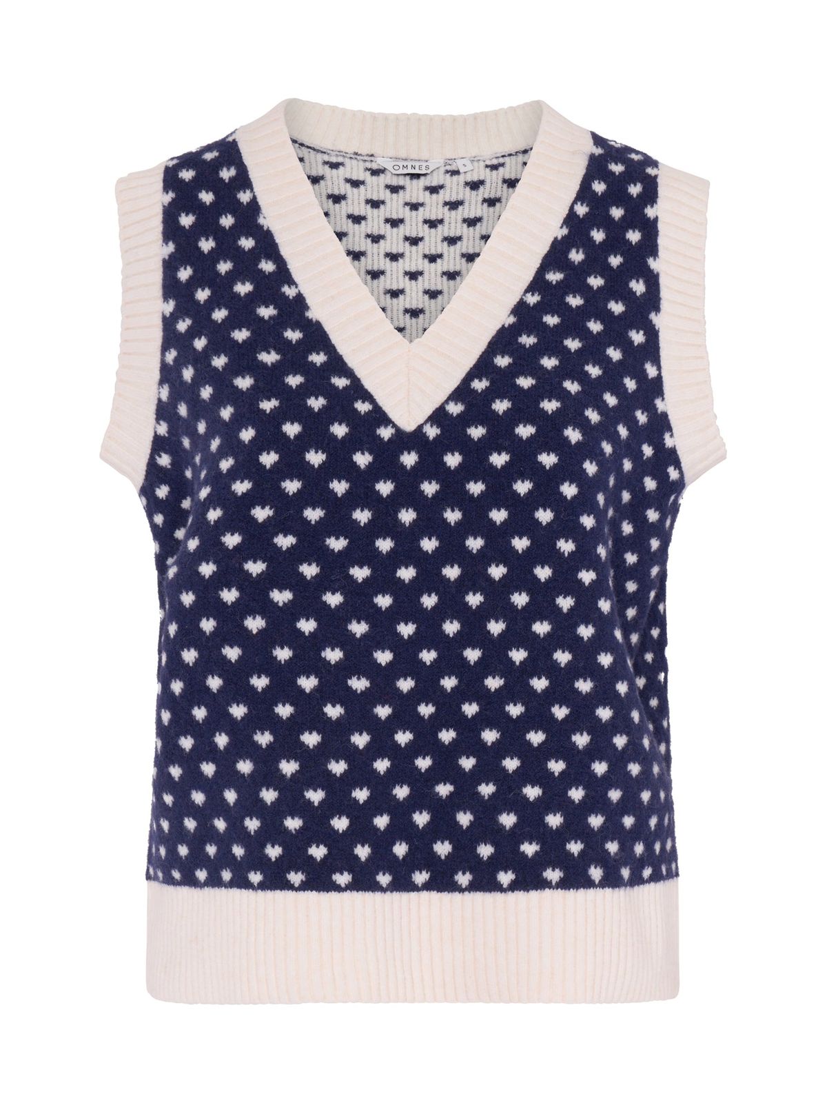 Trinny Mini Heart Vest In Navy