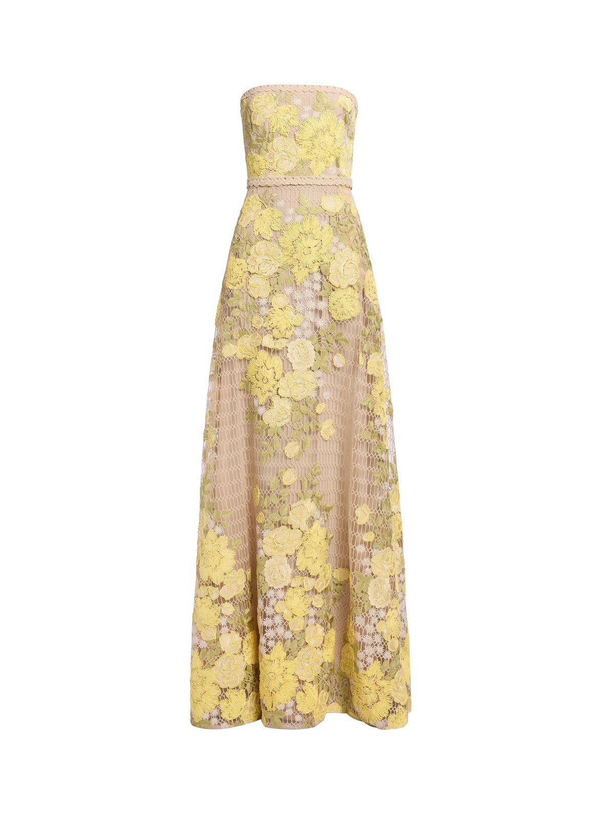 Tulle Embroidered Long Dress