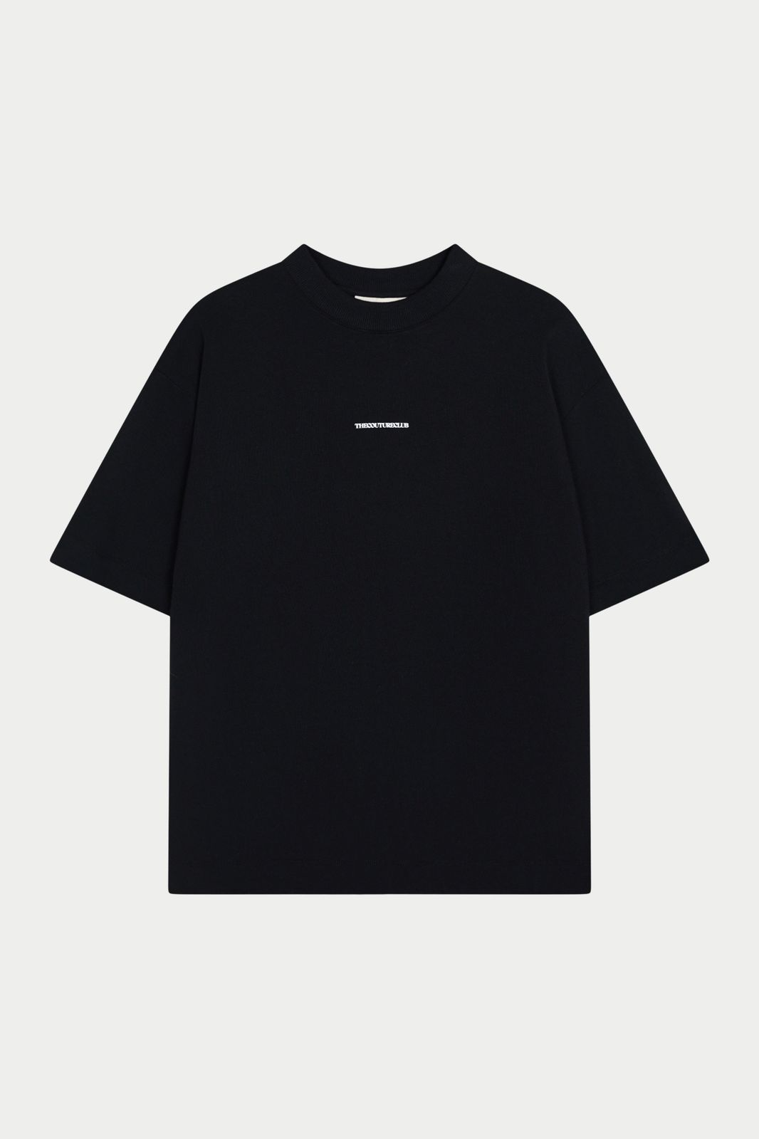 DOUBLE MICRO COPYRIGHT PRINT T-SHIRT - BLACK