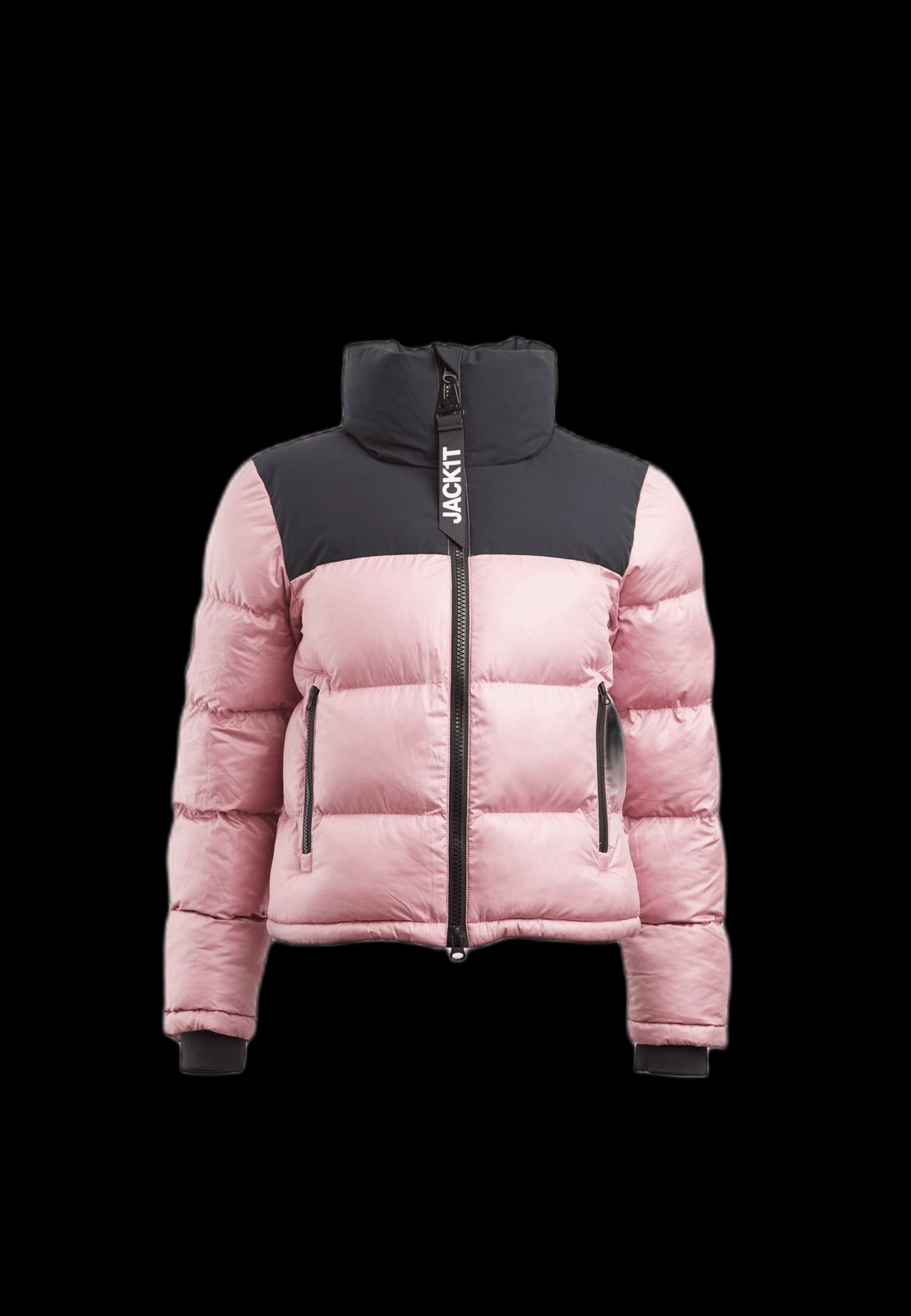 Diamond Funnel Jacket Powder Pink Black