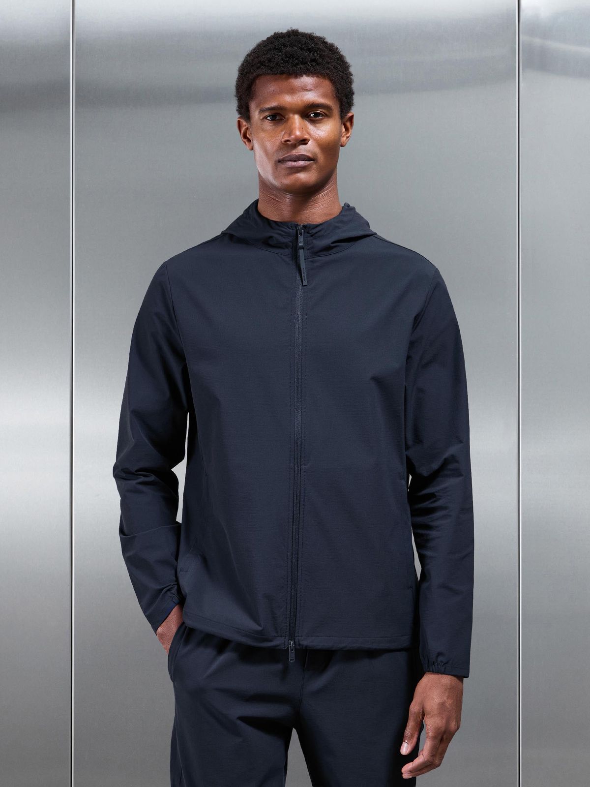 Active Technical Windbreaker in Navy
