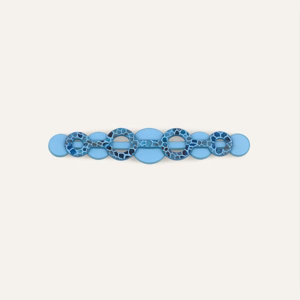 Deco Duo Mini | Blue Mosaic with Gold hardware
