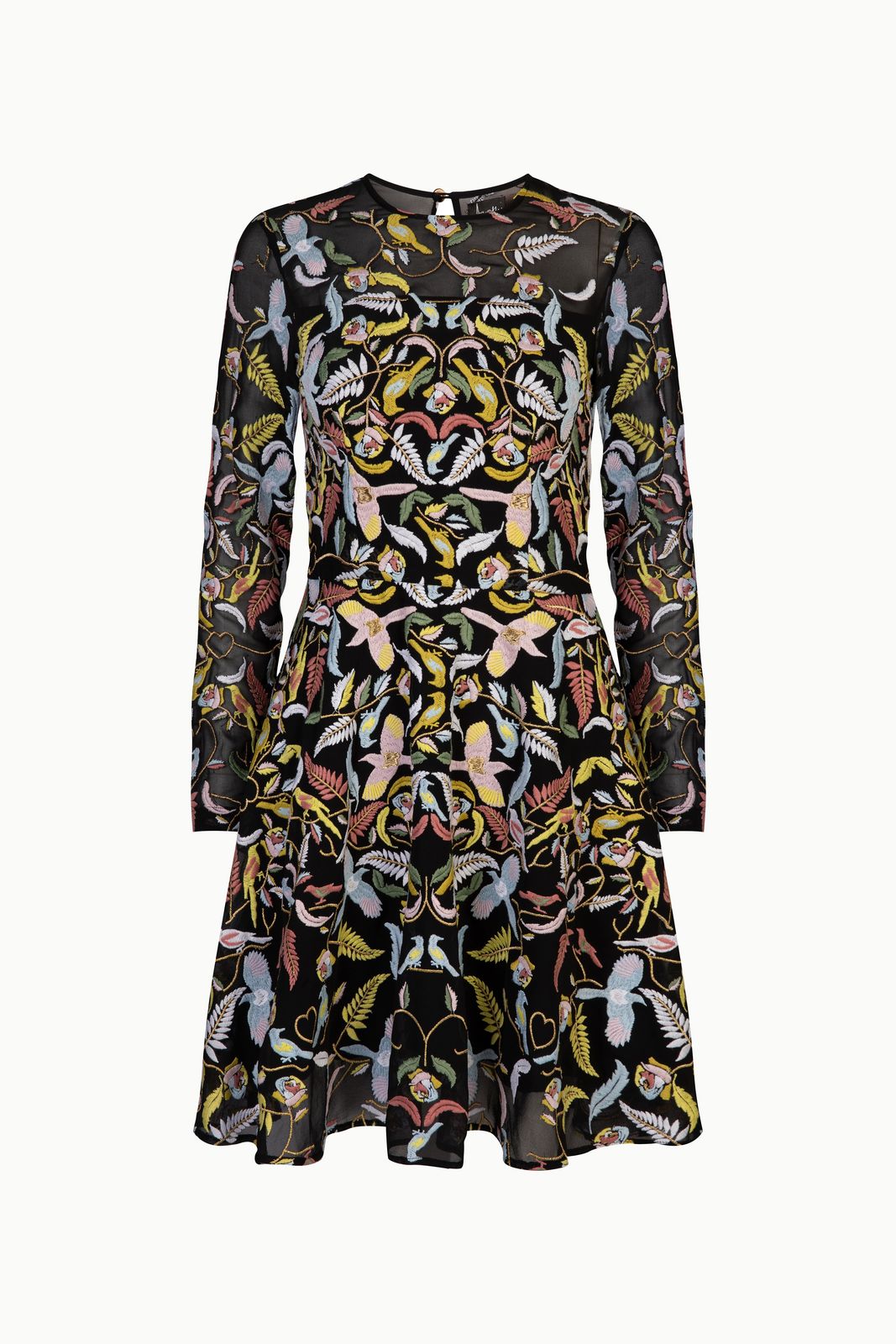 Andi Embroidered Black Dress