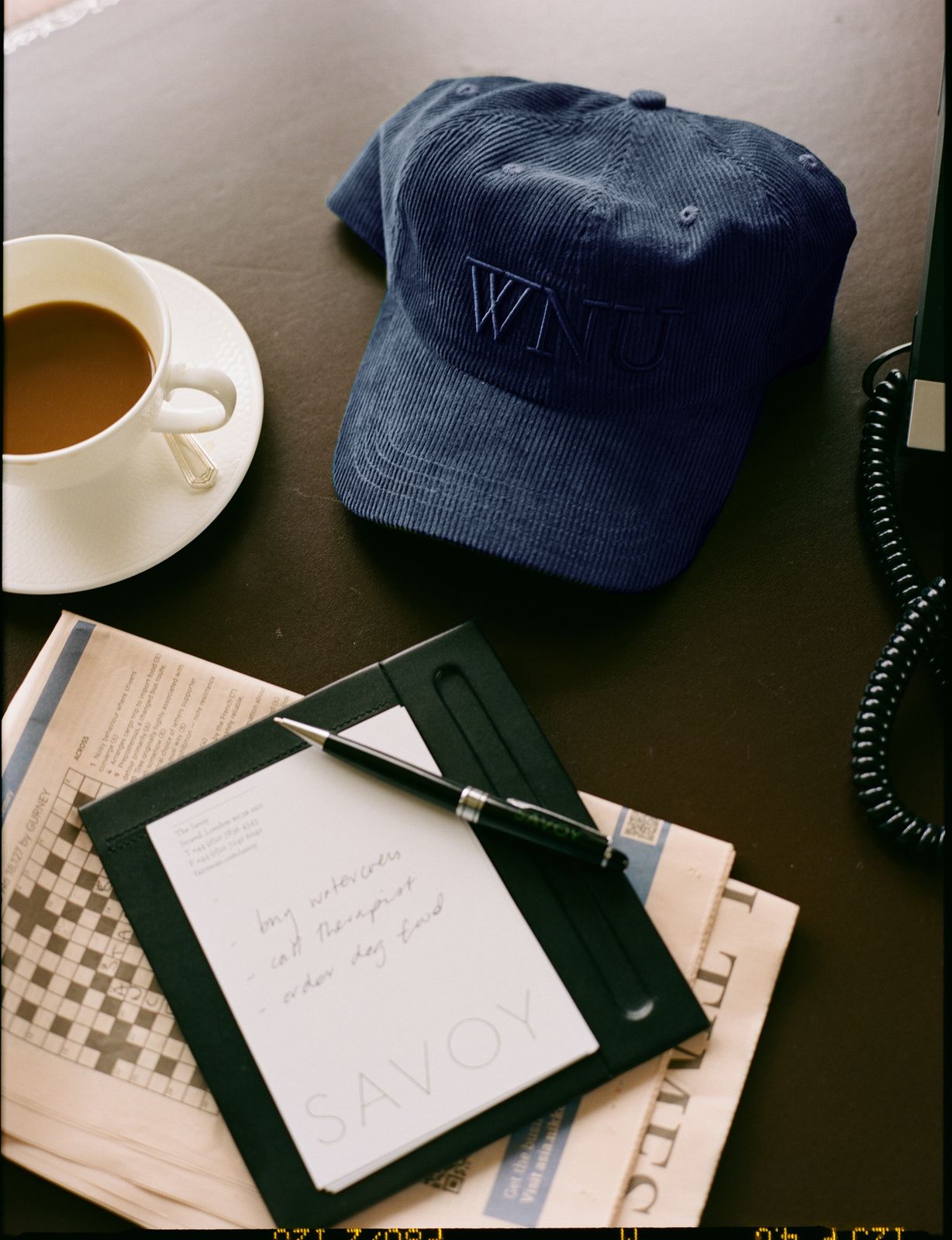 The Cap: Cotton Corduroy, Navy Blue