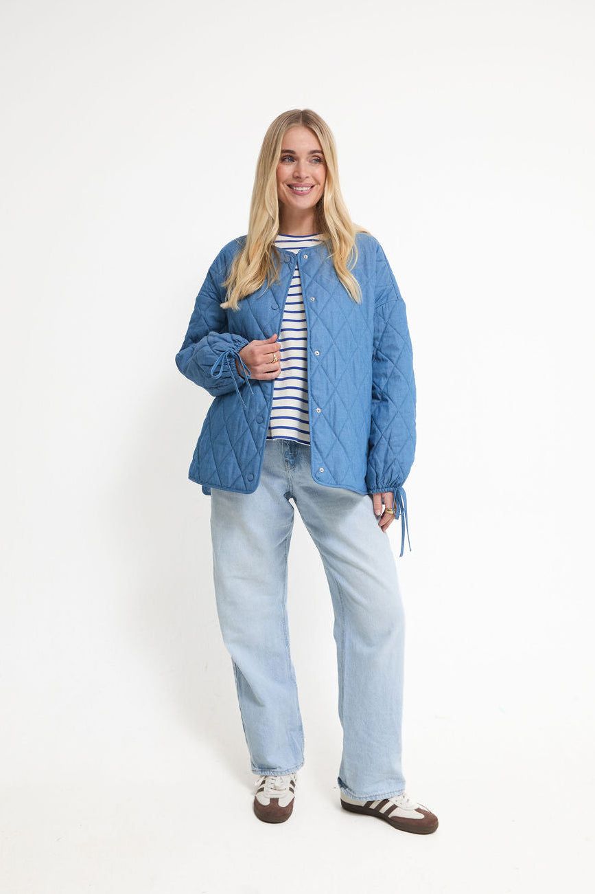 Ornella Denim Quilted Jacket