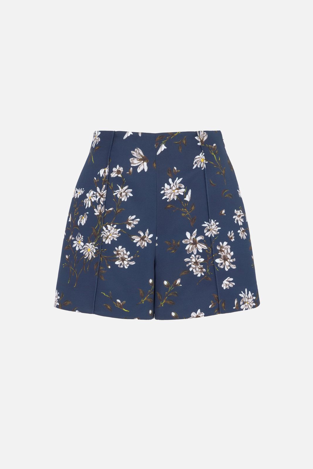 Friar Shorts in Midnight Magnolia Taffeta Faille