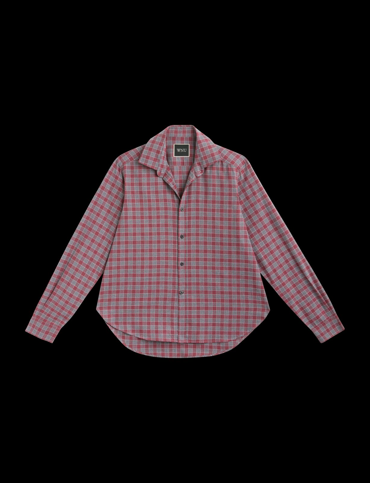 The Classic: Fine Brushed, Grey And Burgundy Check