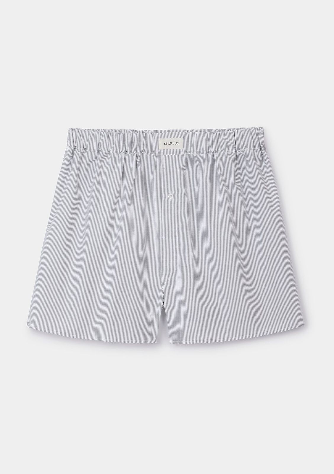 Dove Grey Stripe Cotton Boxer Shorts