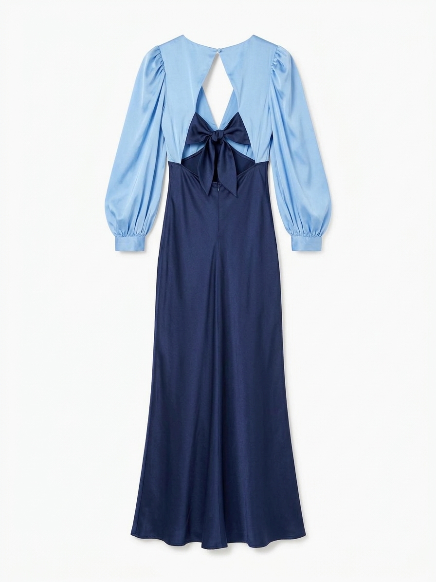 Francoise Dress In Blue And Navy