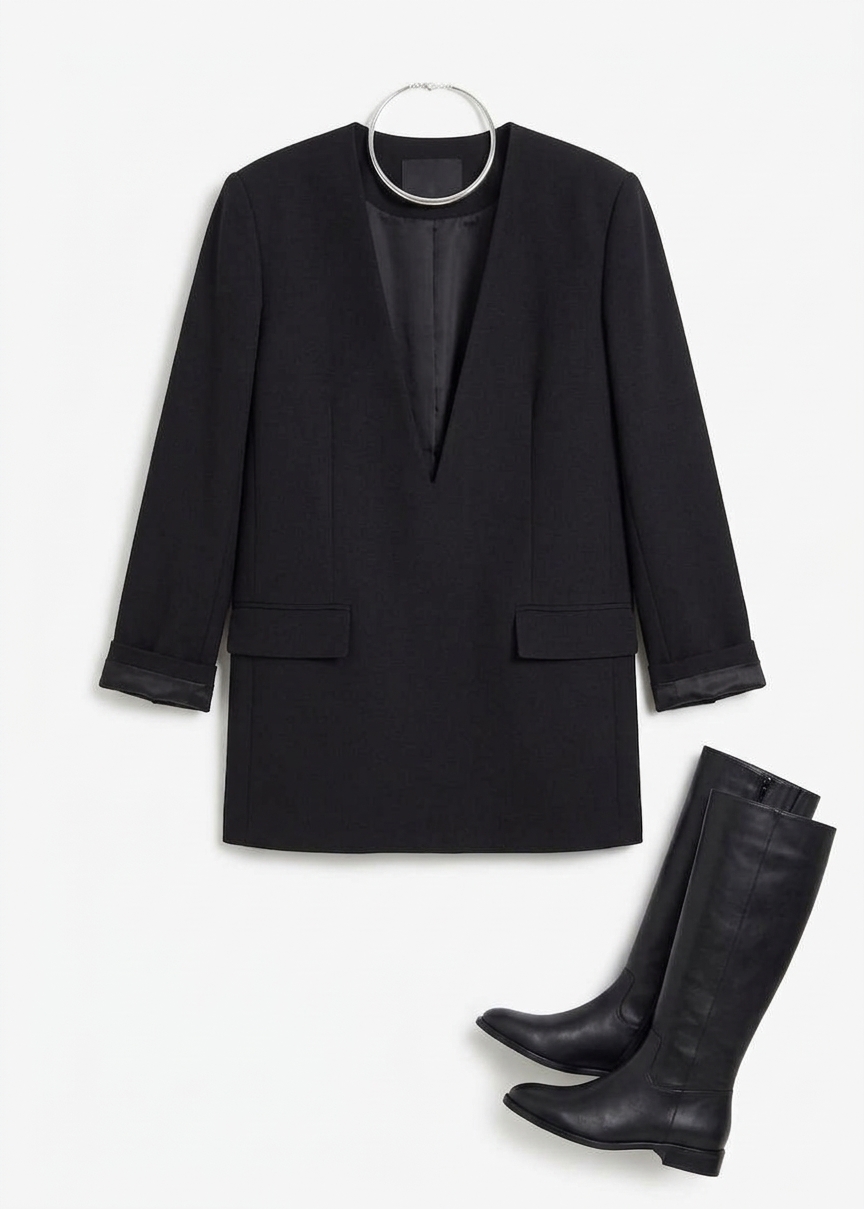 Serra Blazer Dress - Black