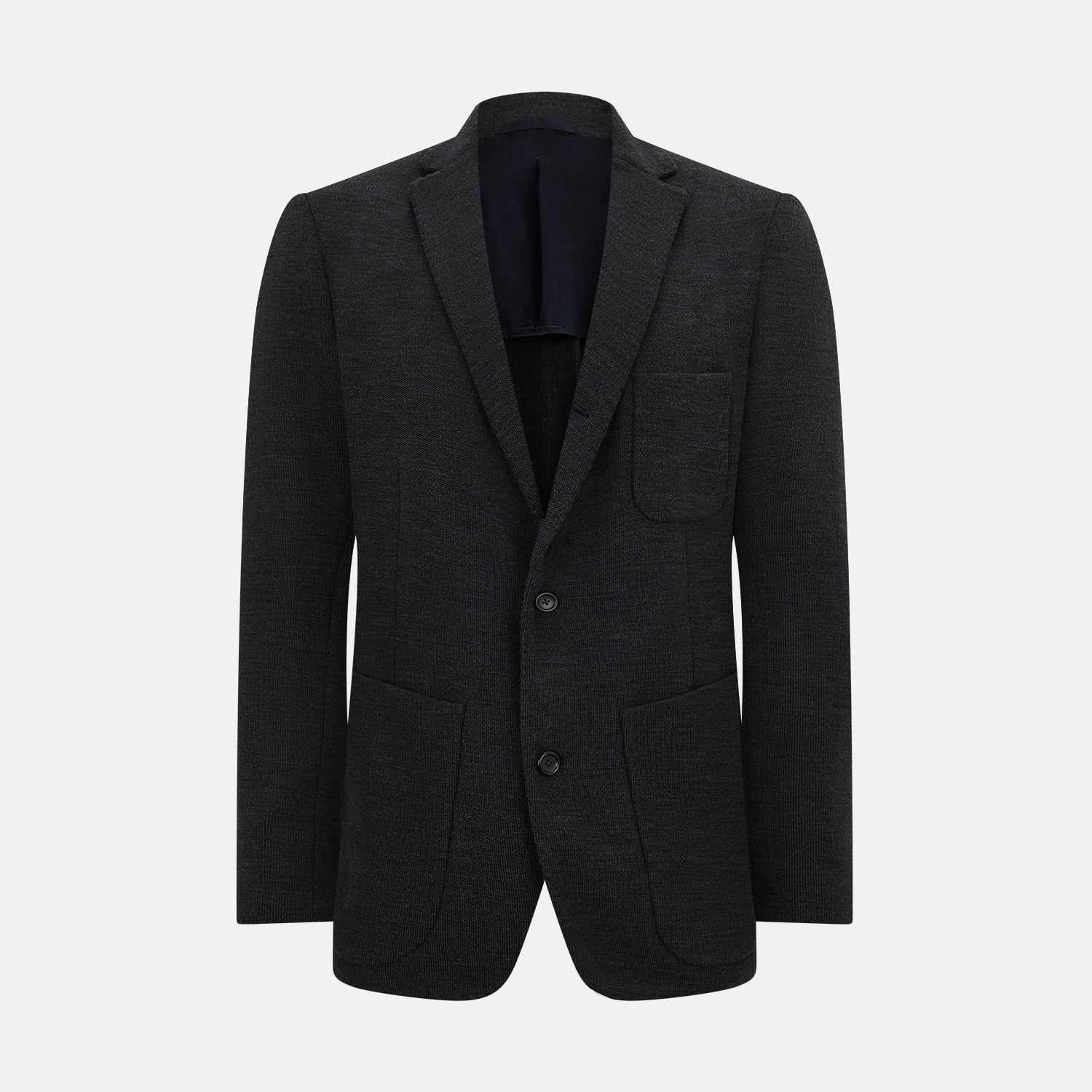 Charcoal Knitted Oxford Blazer