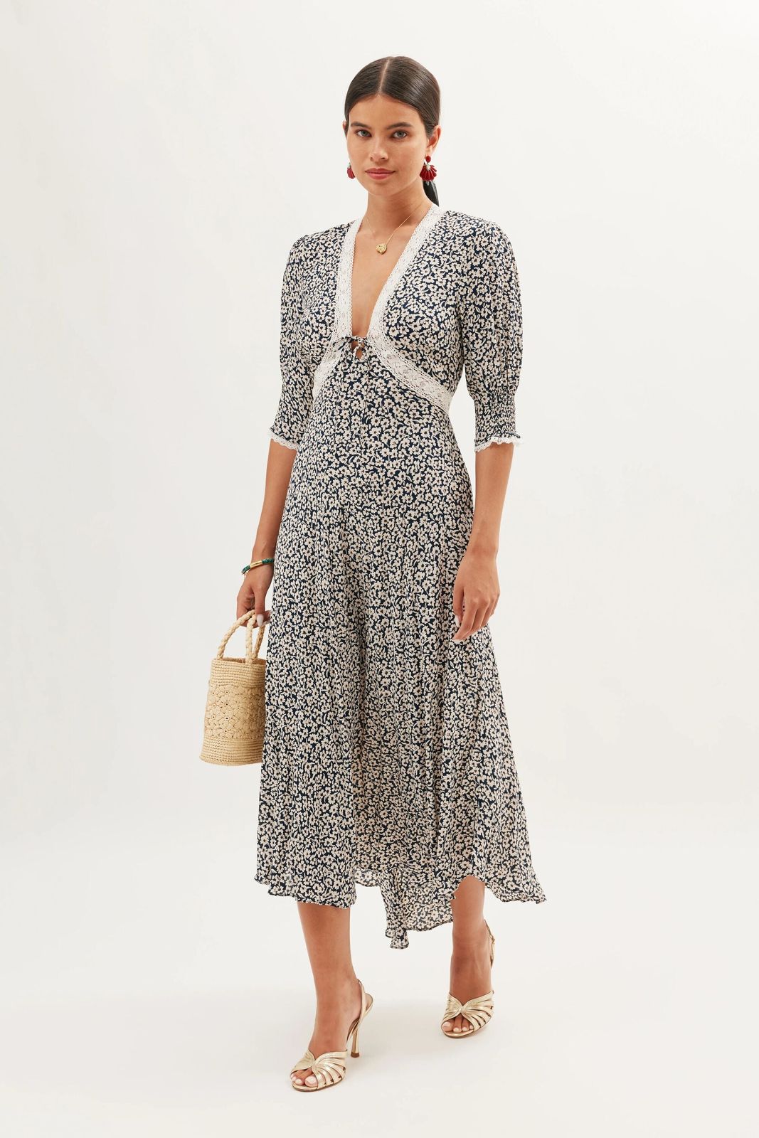 Amina - English Daisy Deep Navy