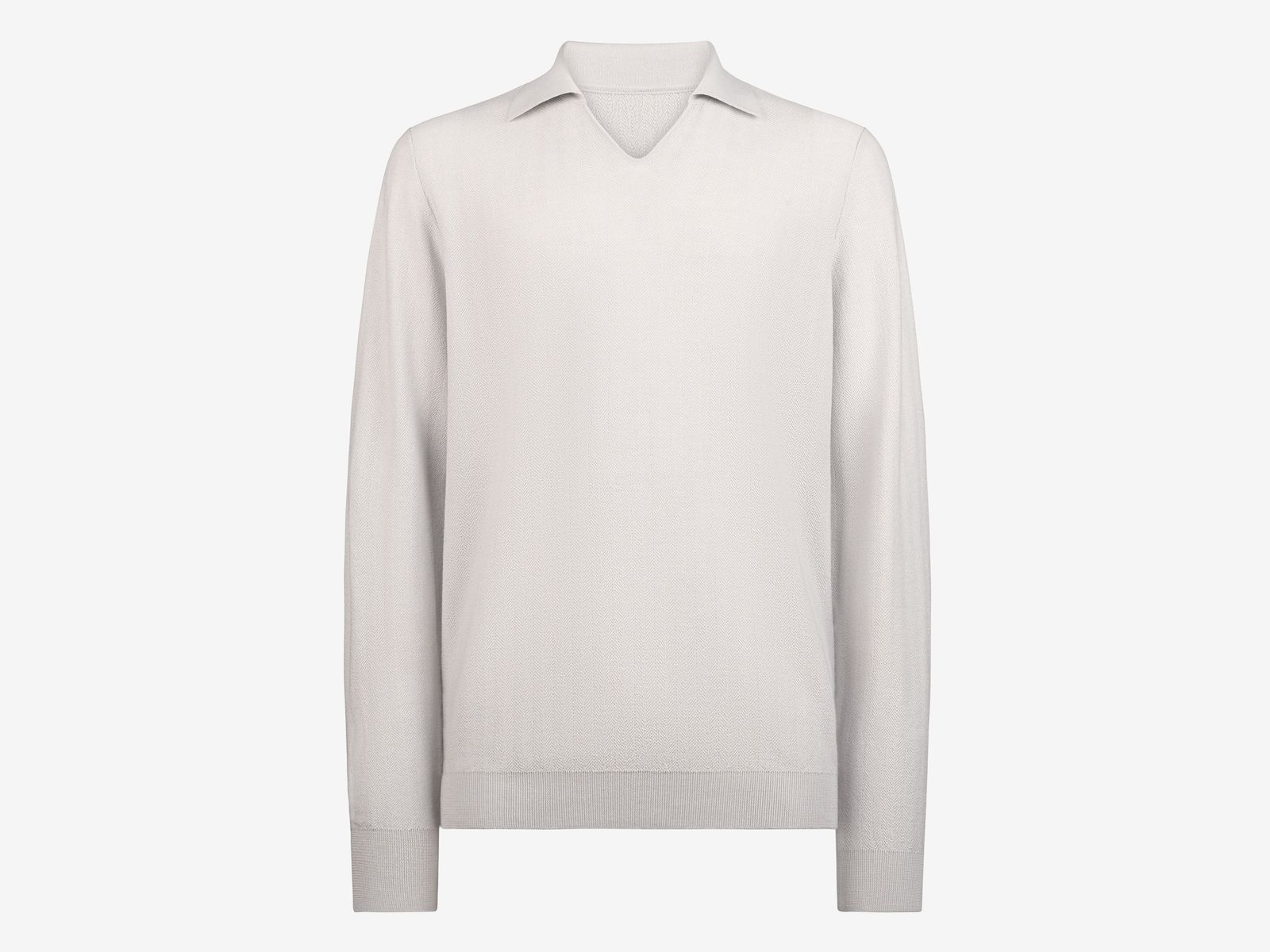 Herringbone Polo Neck