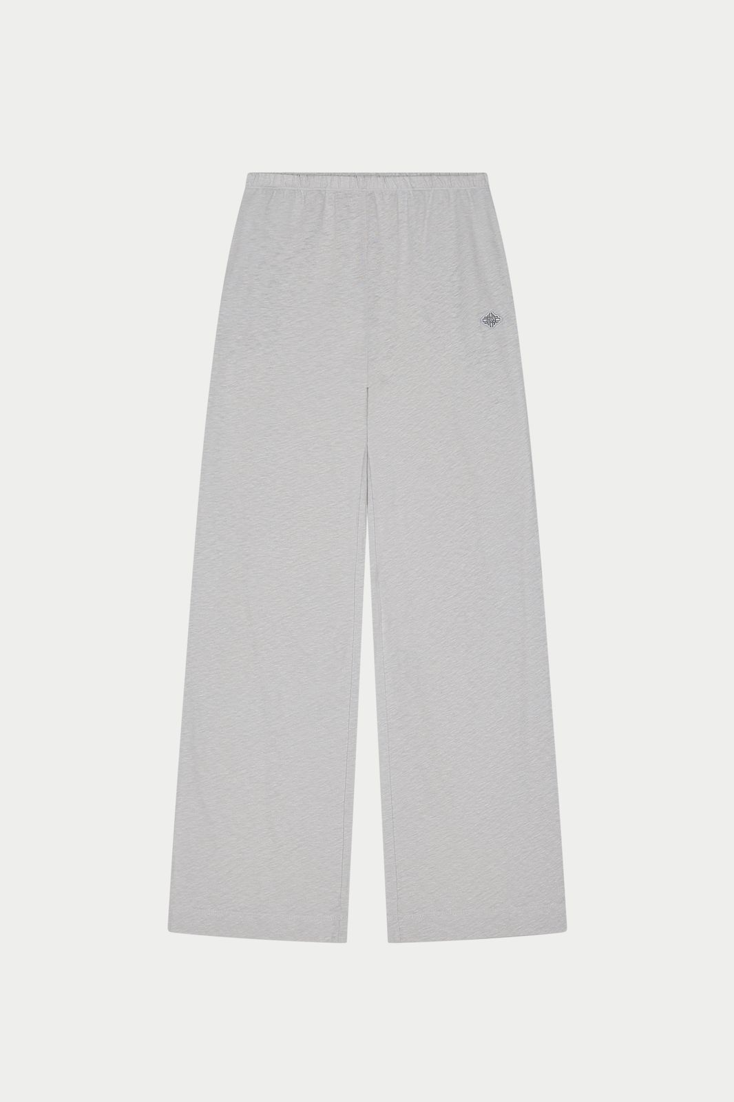 MARL SLUB WIDE LEG JOGGERS - GREY
