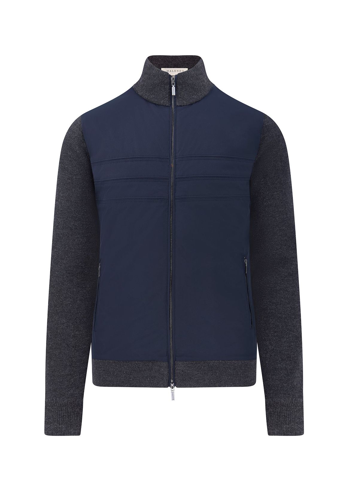 Merino Wool Contrast Hybrid Jacket