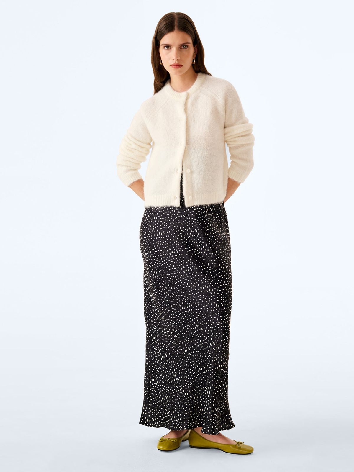Monty Skirt in Black Dalmation
