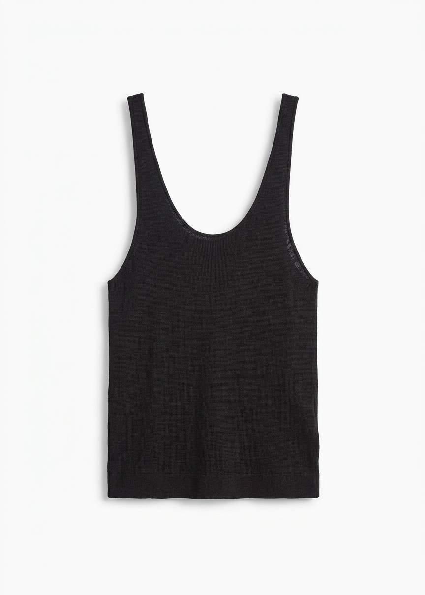 Rivo Knit Tank Top - Black
