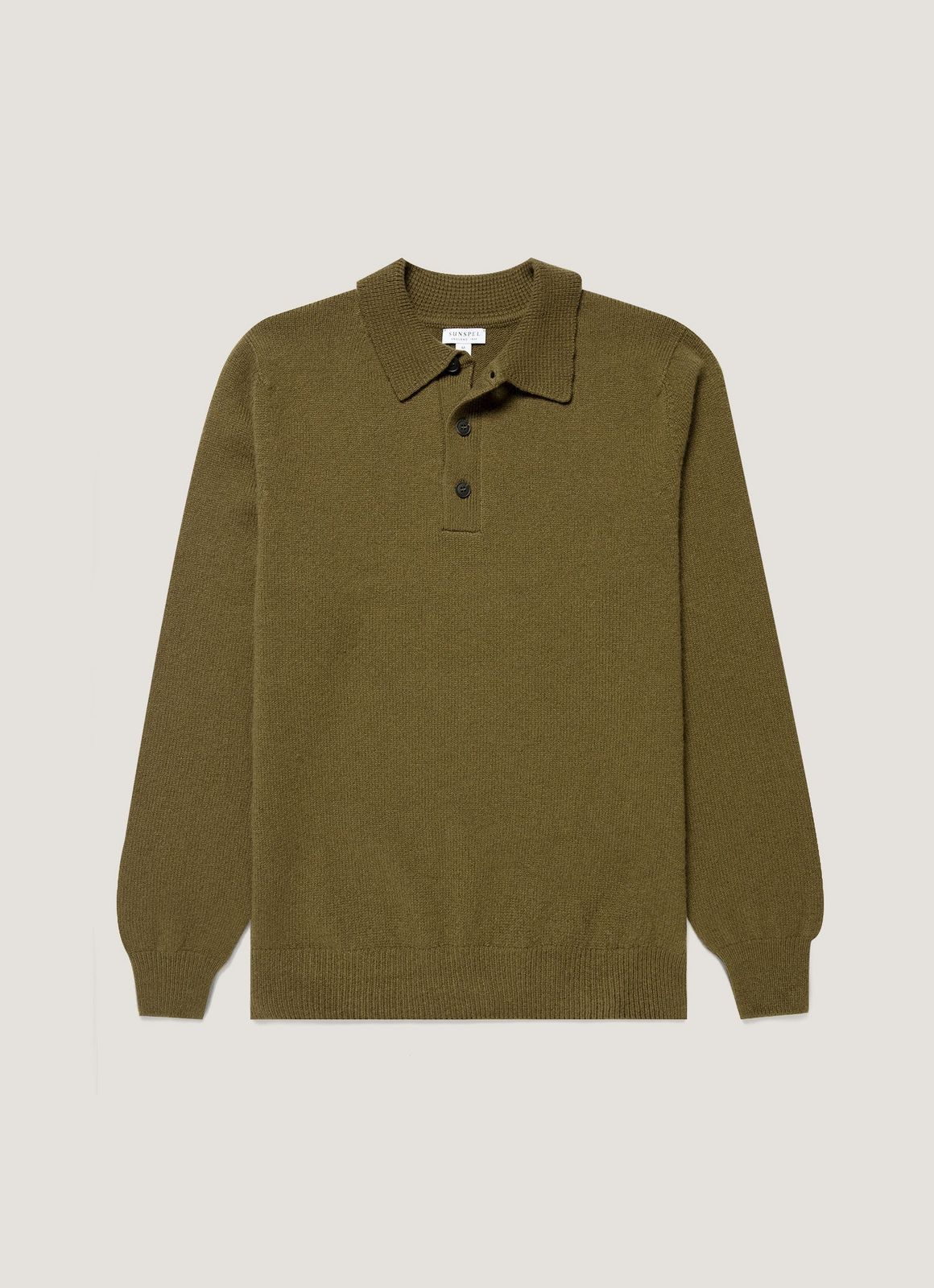 Men's Lambswool Knitted Polo Shirt in Uniform