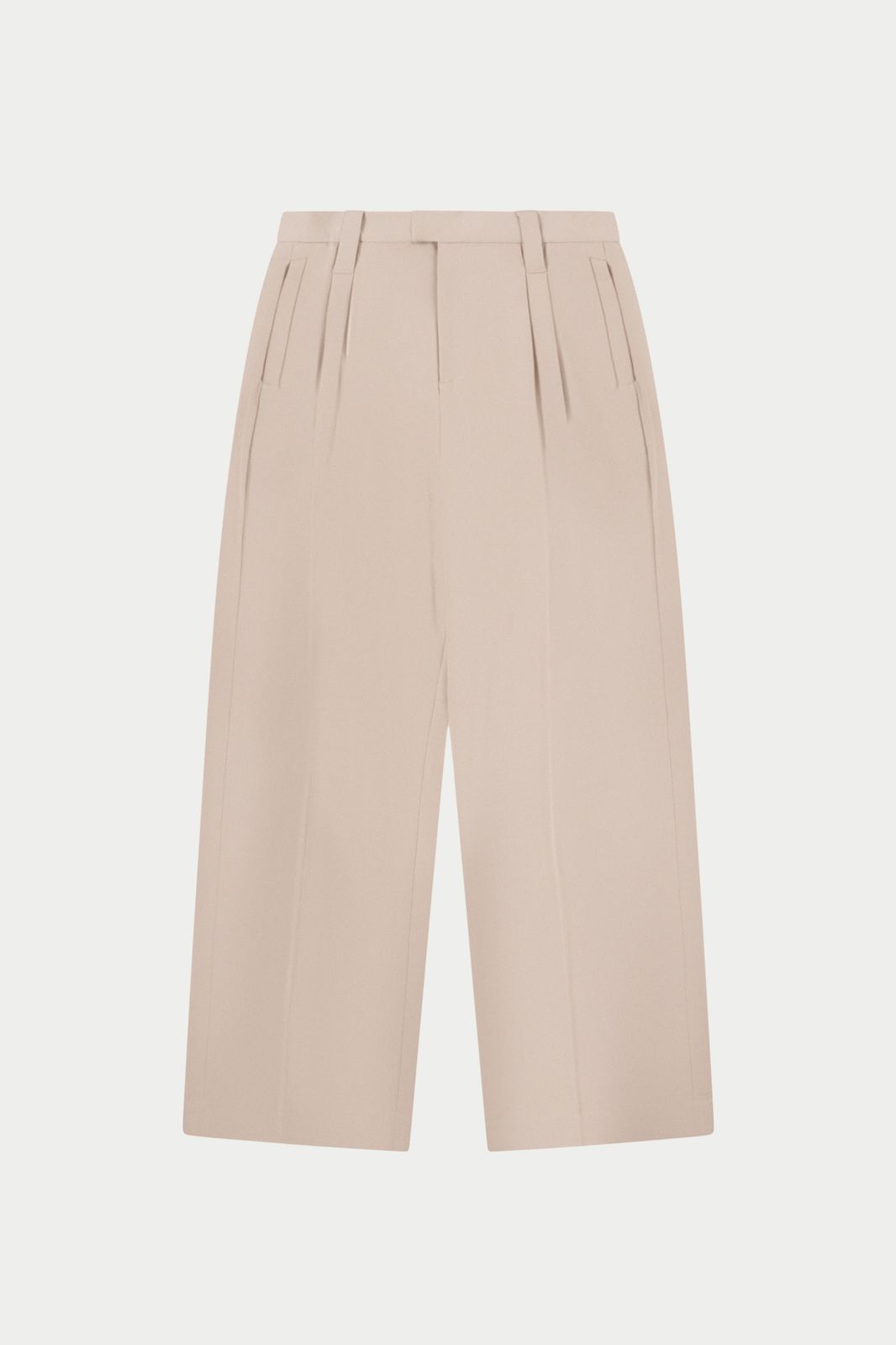 BARREL LEG TAILORED TROUSERS - STONE