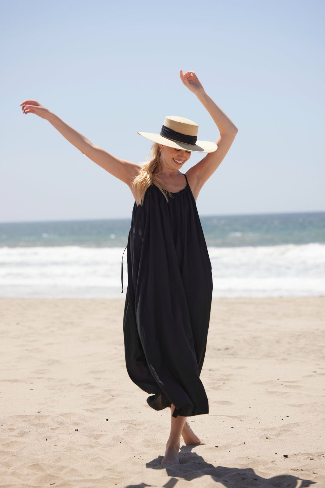 Ronda Cotton Tie Back Maxi Dress
