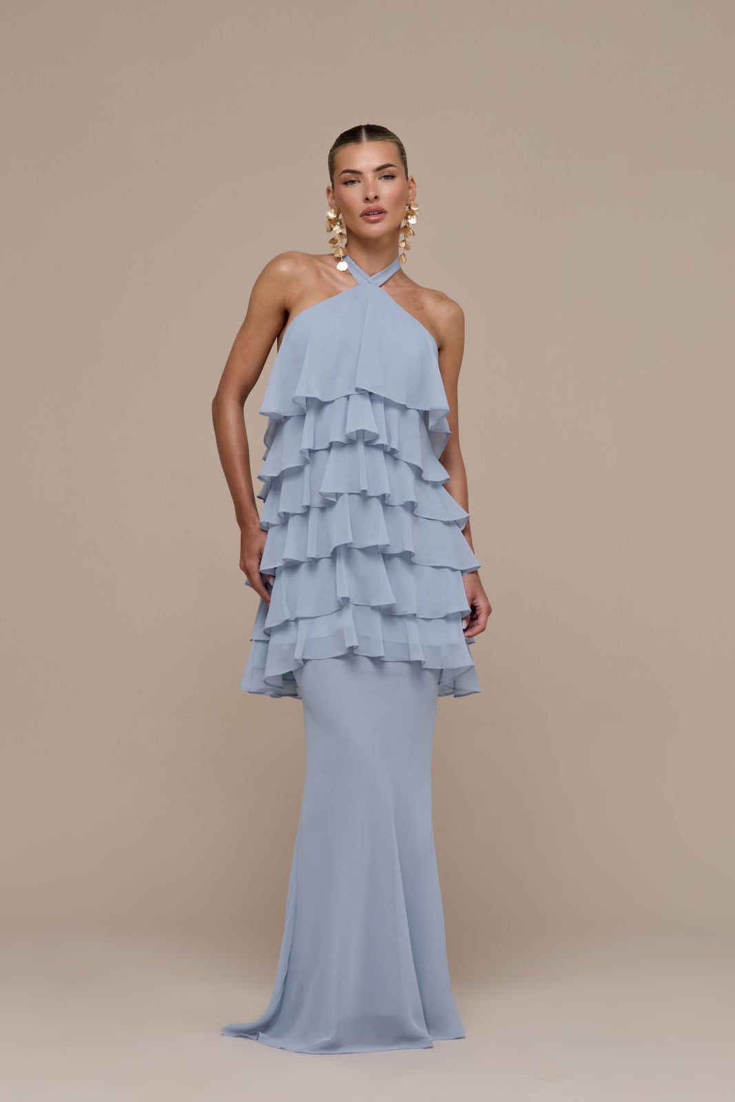PRIMROSE MAXI SKIRT | POWDER BLUE