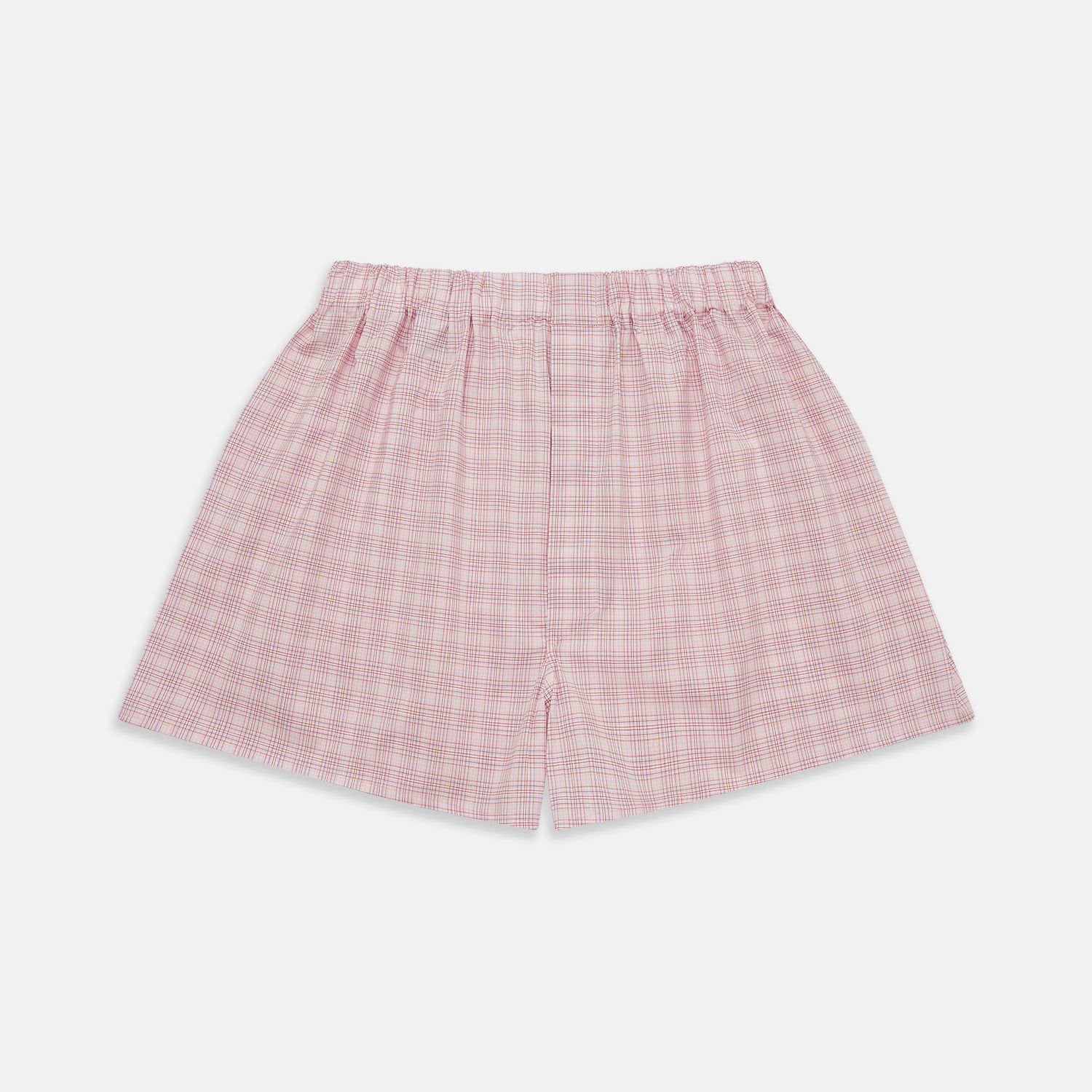 Pink Multi Check Cotton Godfrey Boxer Shorts