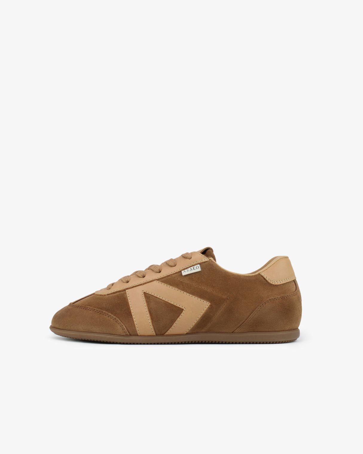Iris Low Top Trainers - Mocha Brown Suede & Leather