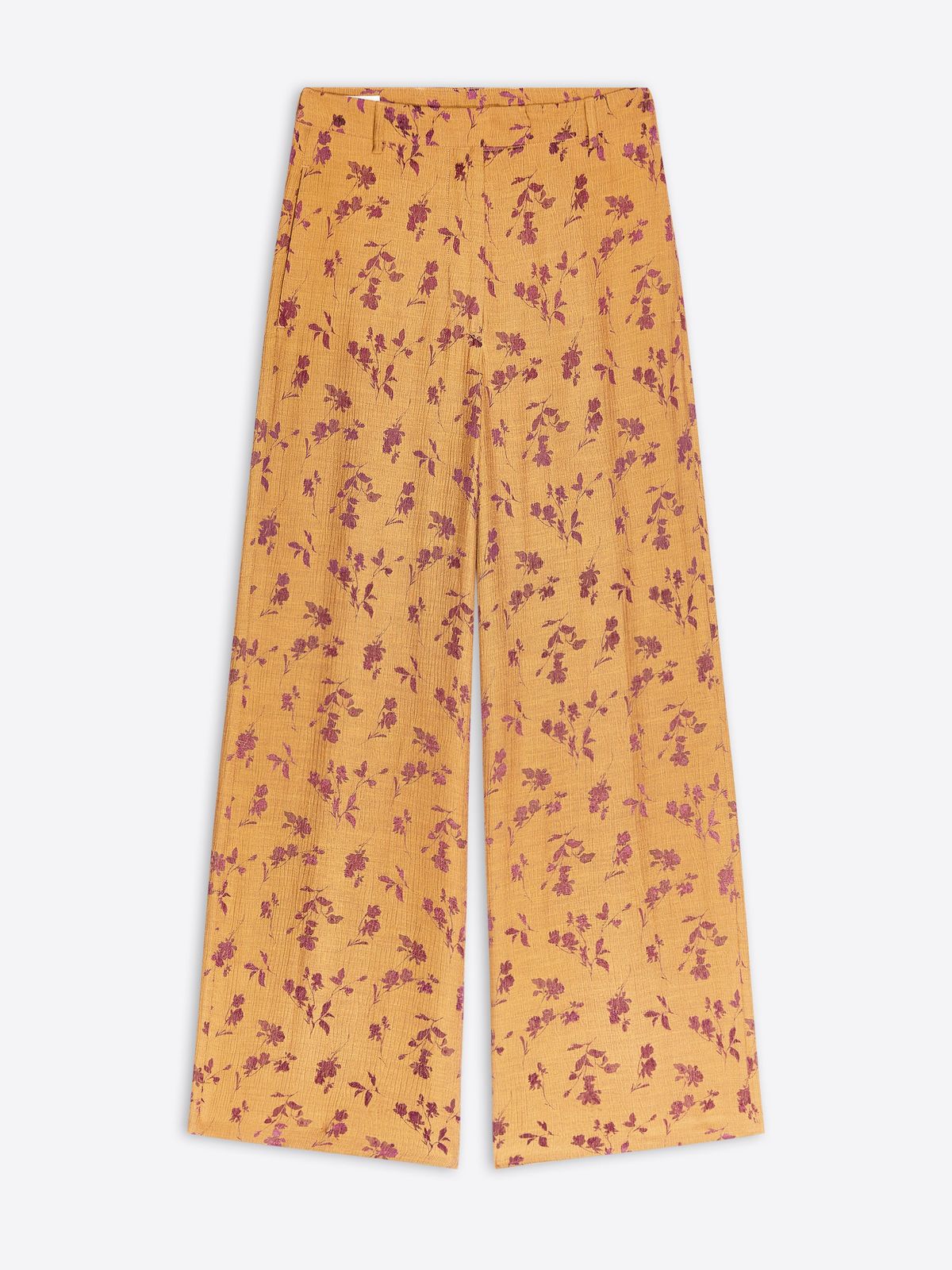 Wide leg jacquard pants