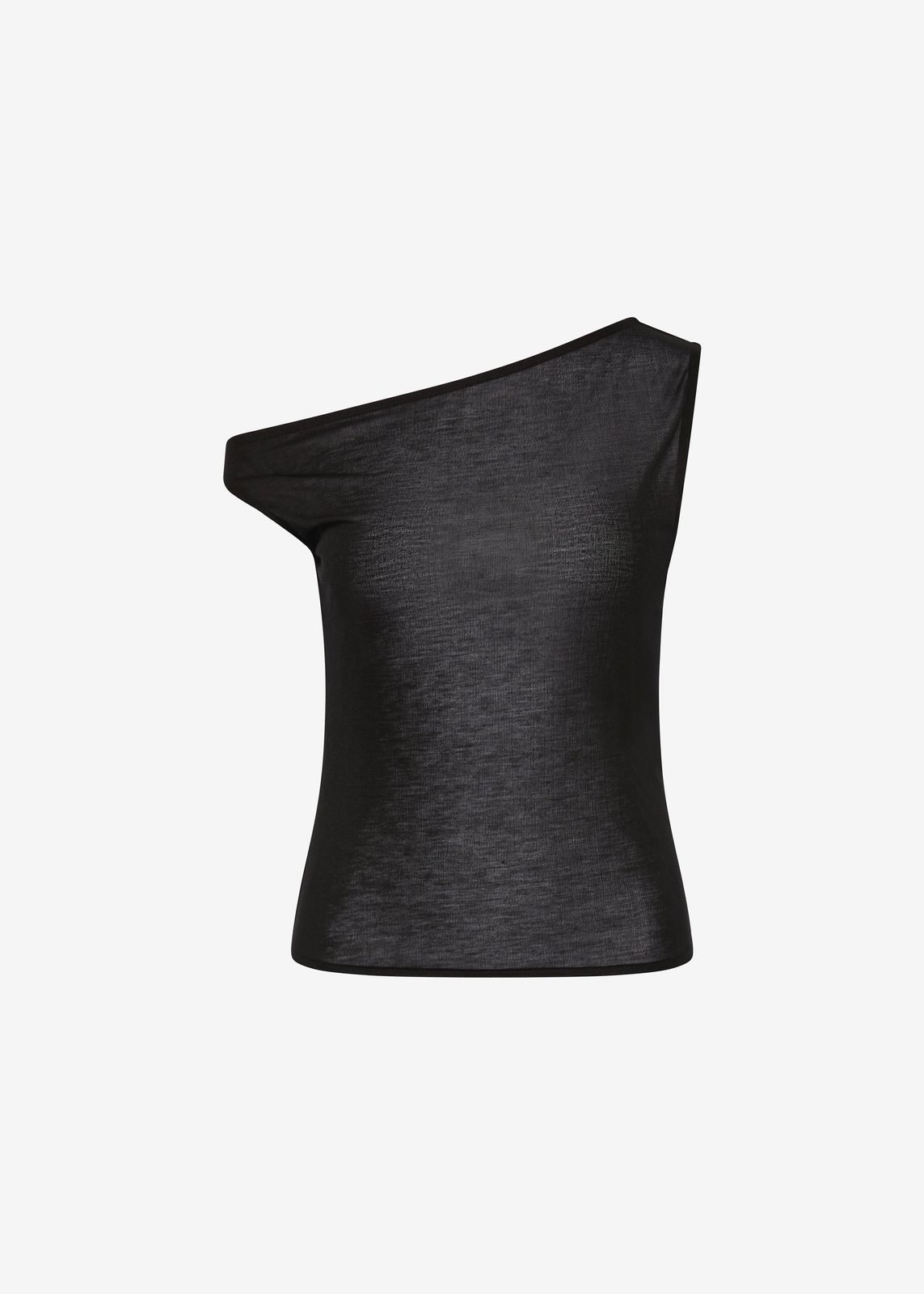 St. Agni Fine Jersey Asymm Top - Black