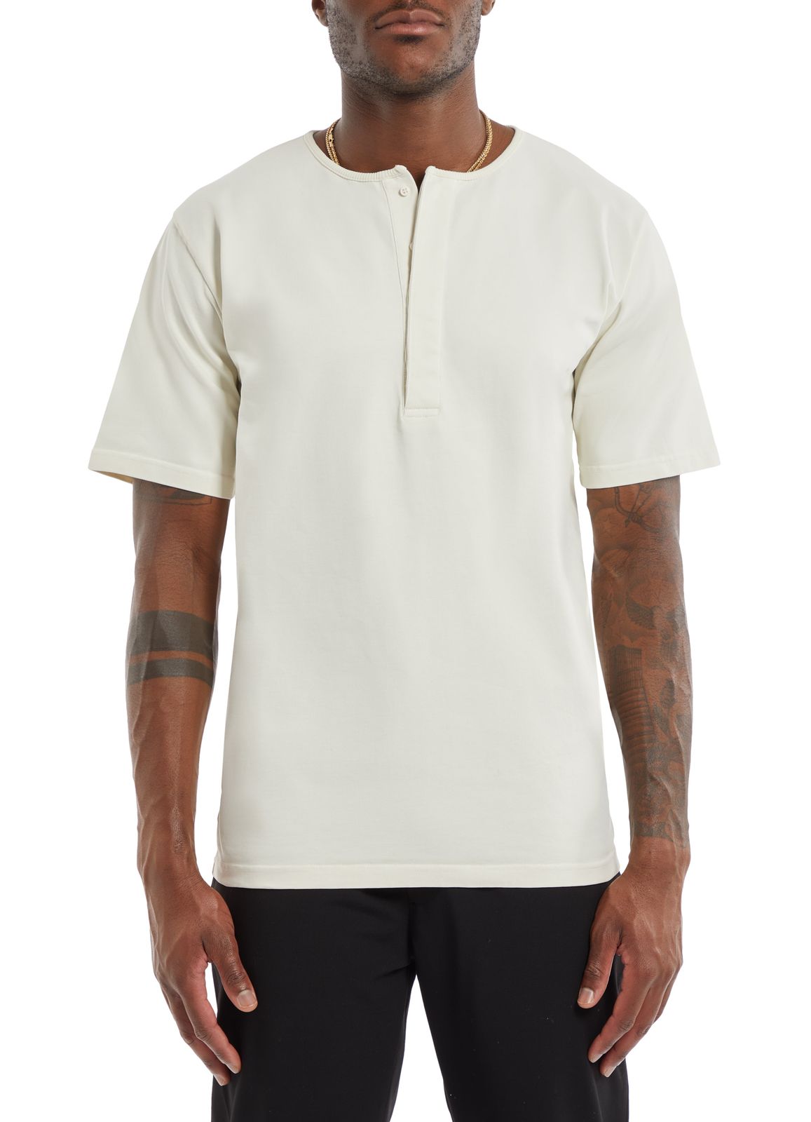 Aged White Henley Top