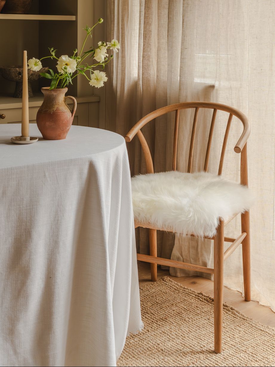 Padded Sheepskin Seat Pad - Ivory