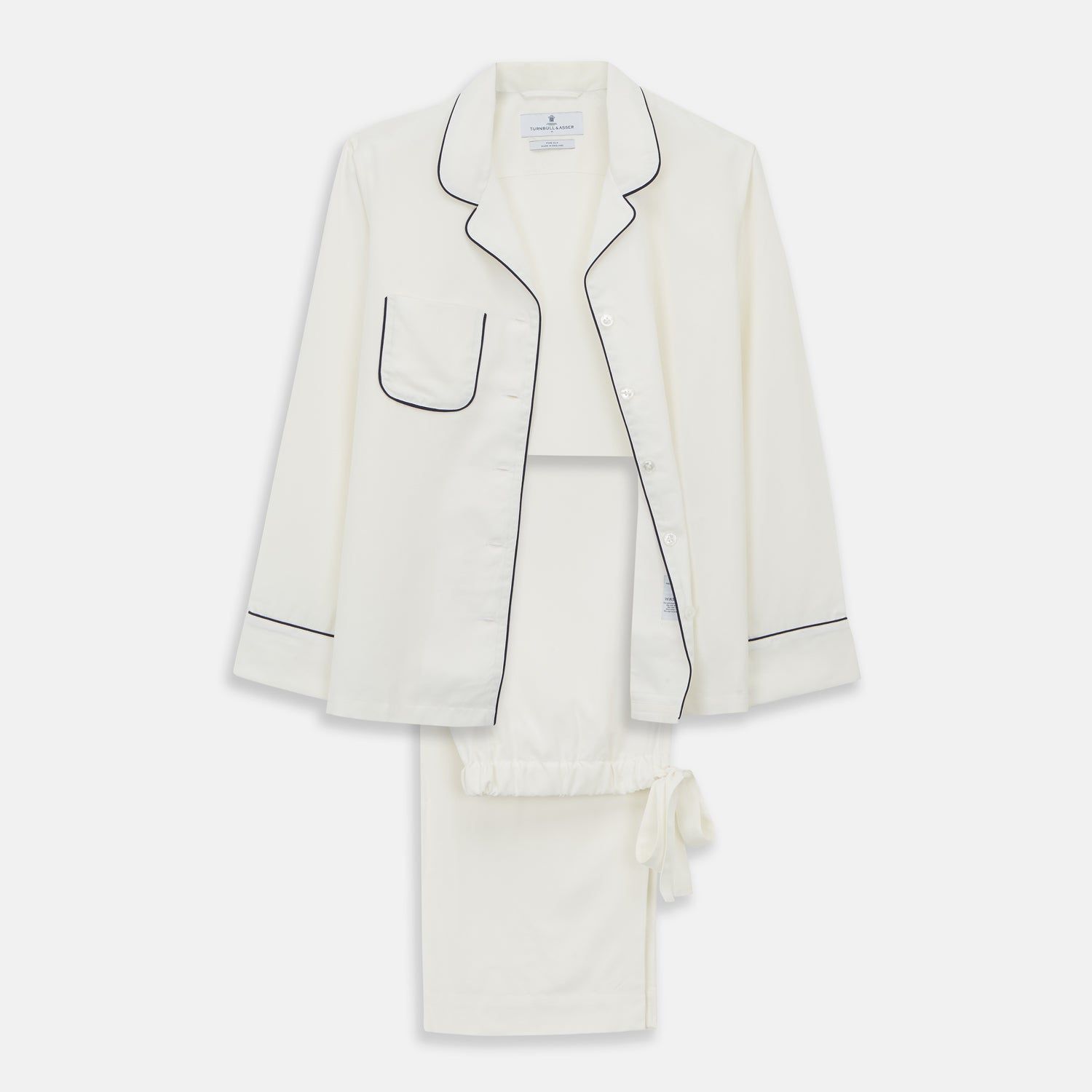 Women's Harriet Cream Silk Pyjama Set