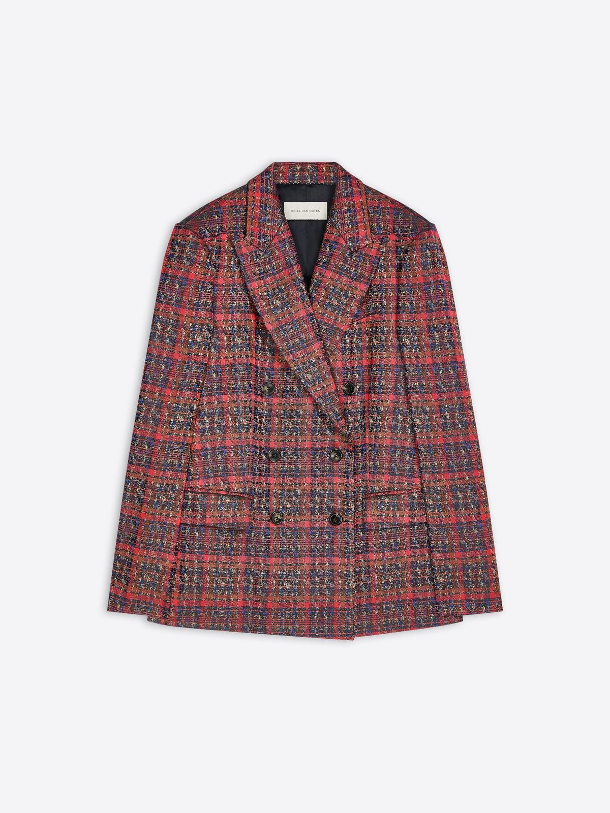 Double breasted jacquard blazer