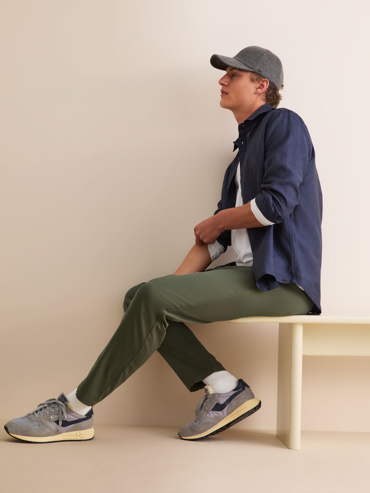 Harris Cotton Blend Trousers Khaki