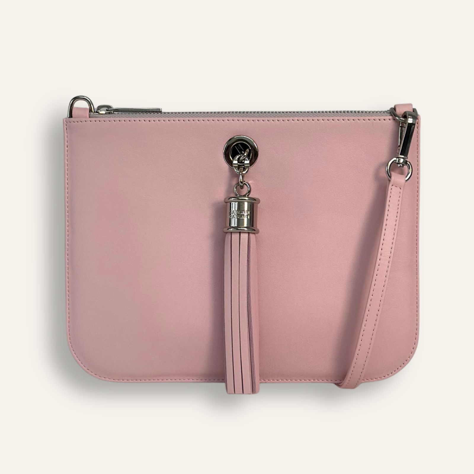 Preloved Ivy Clutch | Baby Pink with Silver hardware