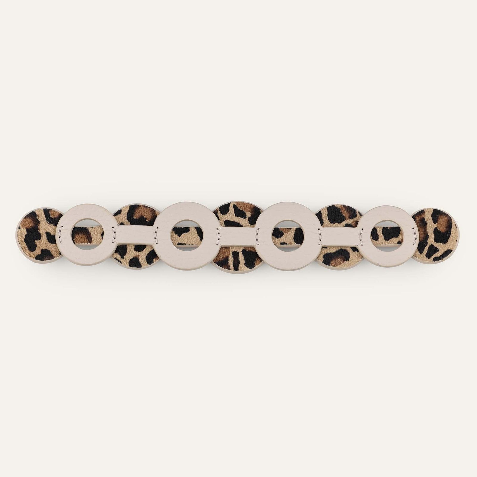 Deco Duo Classic | Leopard Porcelain with Silver hardware