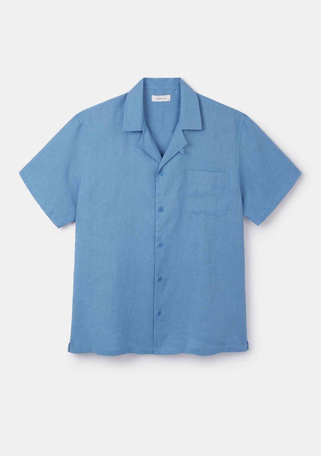 Cornflower Blue Linen Cuban Shirt