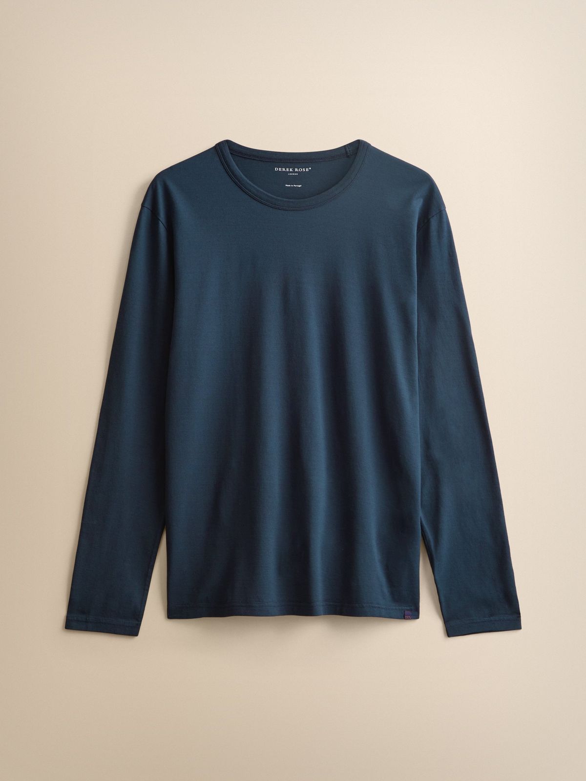 Barny Cotton Long Sleeve T-shirt Navy Blue