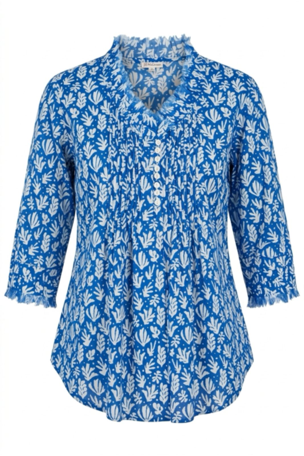 Sophie Cotton Shirt In Sea Fern