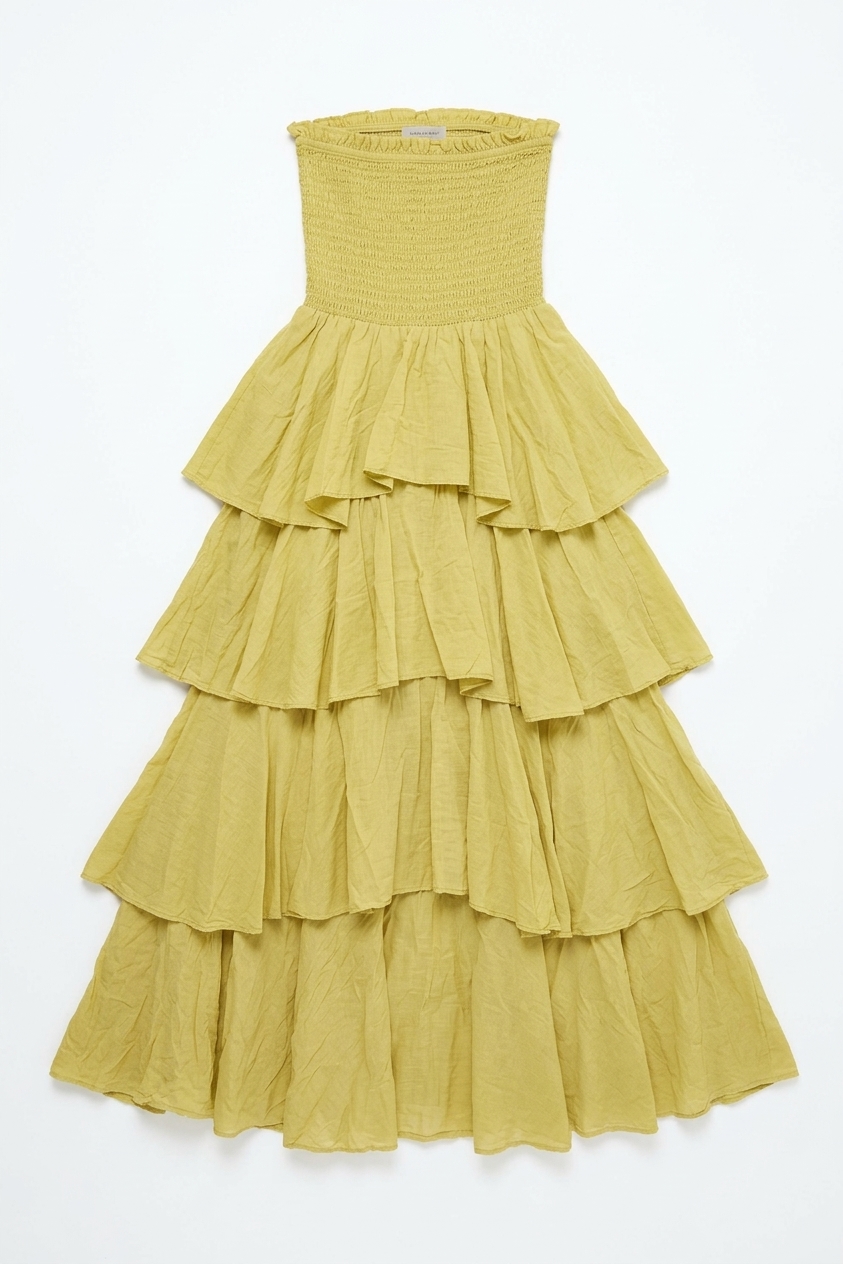 Dune Strapless Tiered Maxi Dress