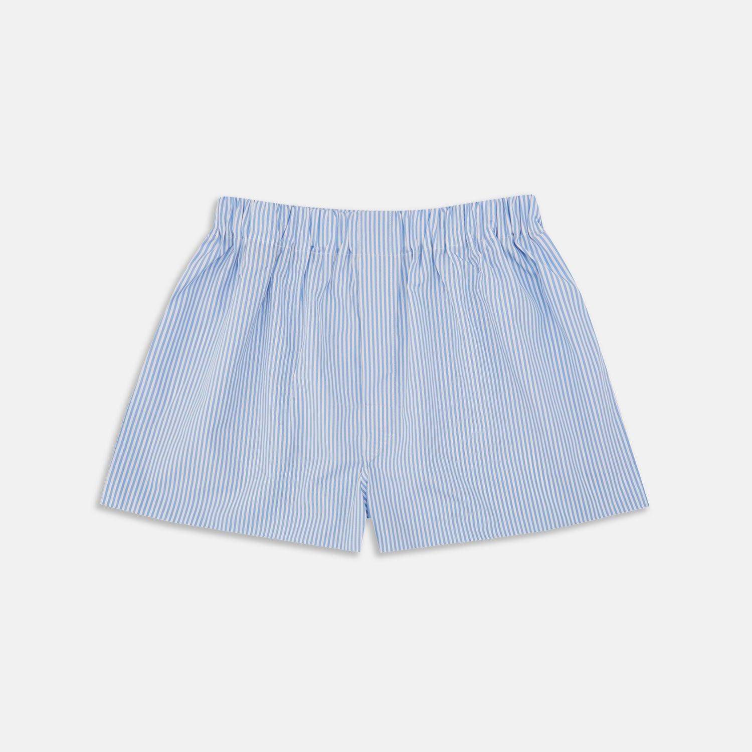Light Blue Bengal Stripe Cotton Boxer Shorts