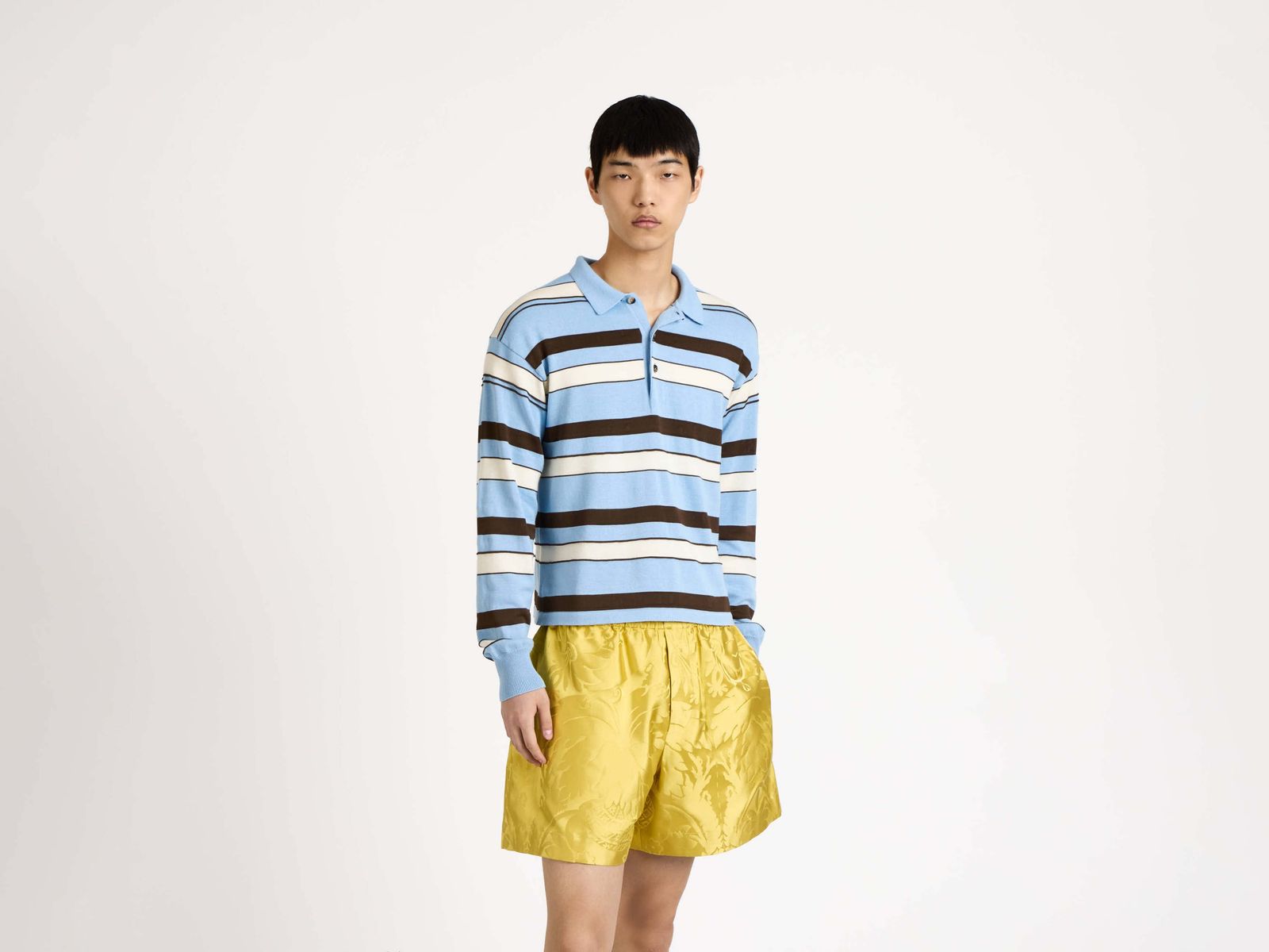 CL_KNITTED RUGBY POLO - BISCUIT_KW1521YN0457