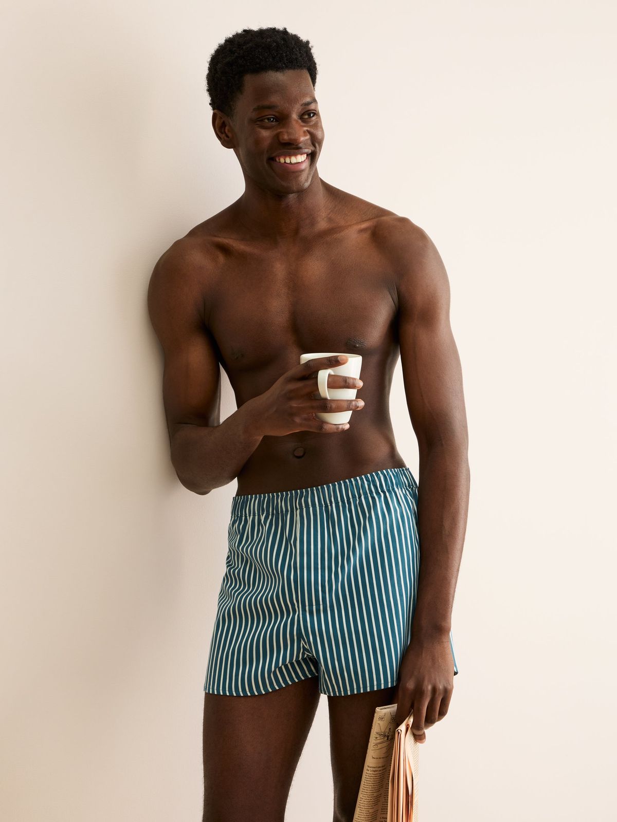 Royal Cotton Modern Fit Boxers Teal & White Stripe