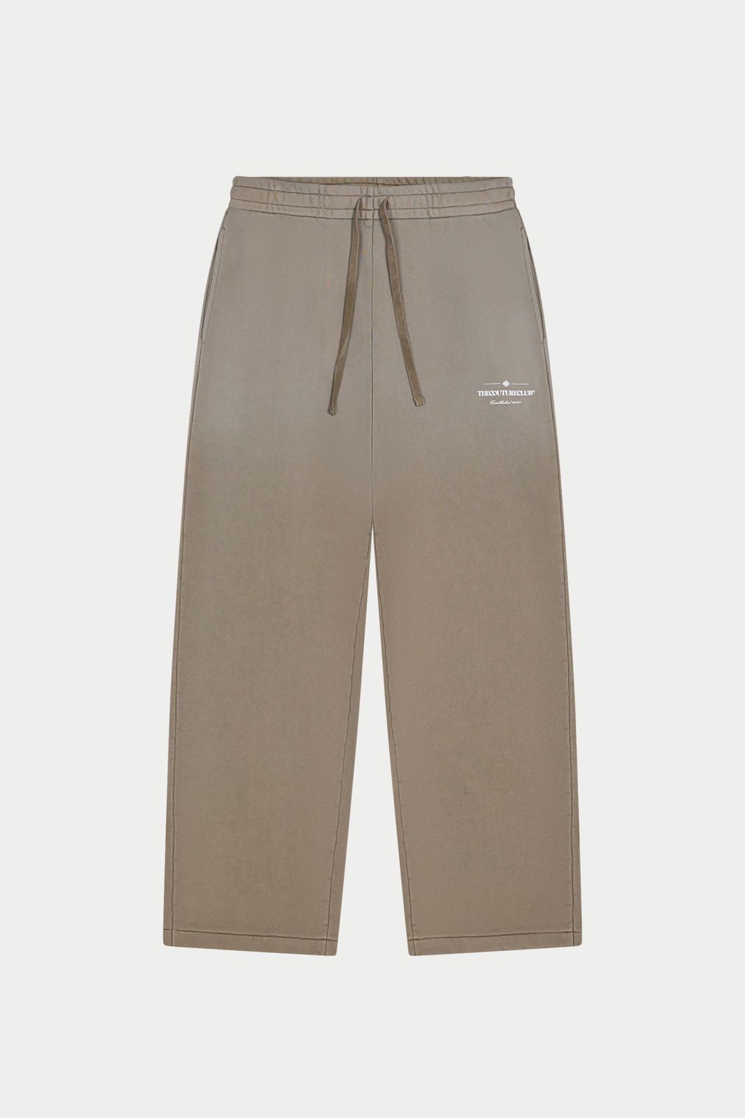 SPRAY WASH COPYRIGHT MULTI GRAPHIC JOGGERS - BEIGE