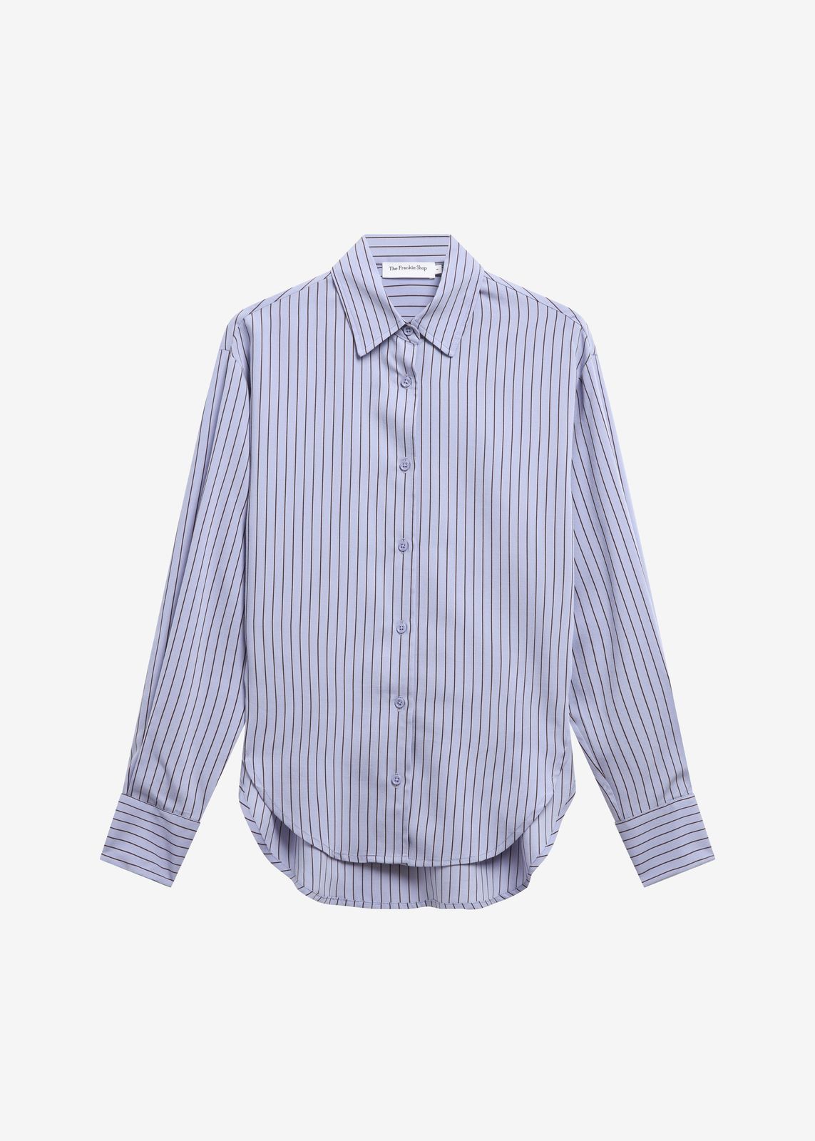 Peri Striped Fluid Shirt - Blue/brown