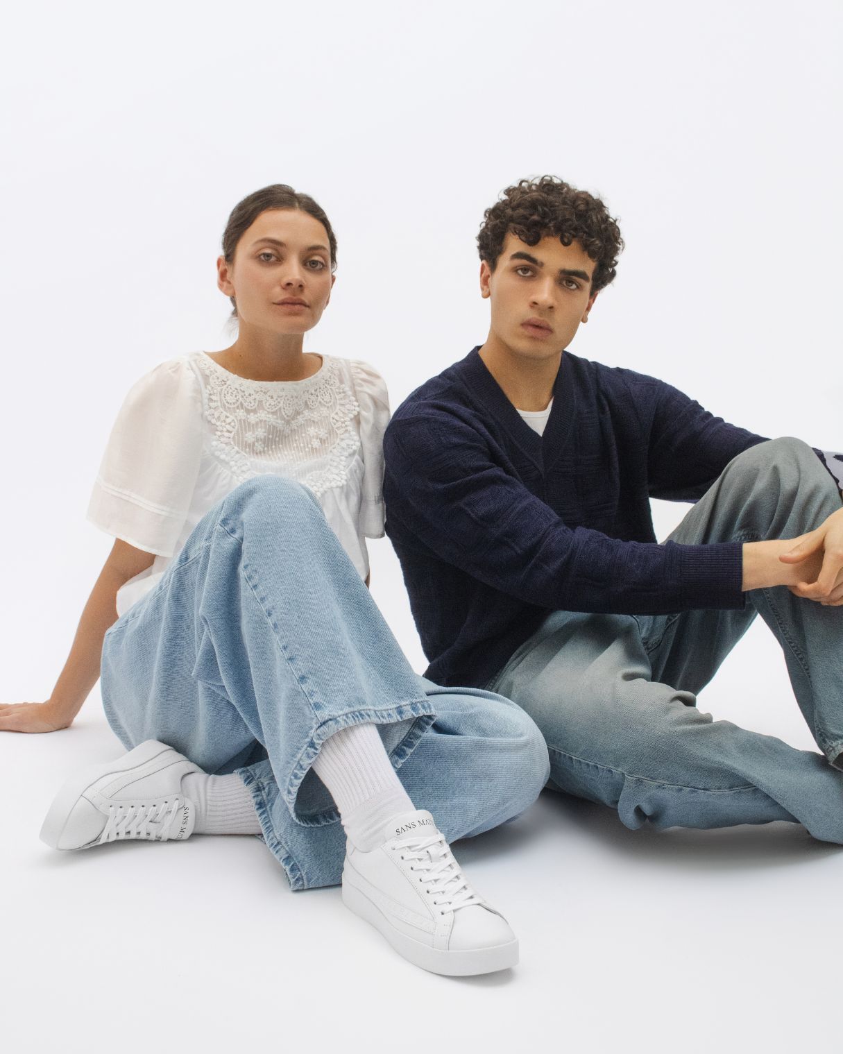 Olympus Low Top Trainers - White Leather
