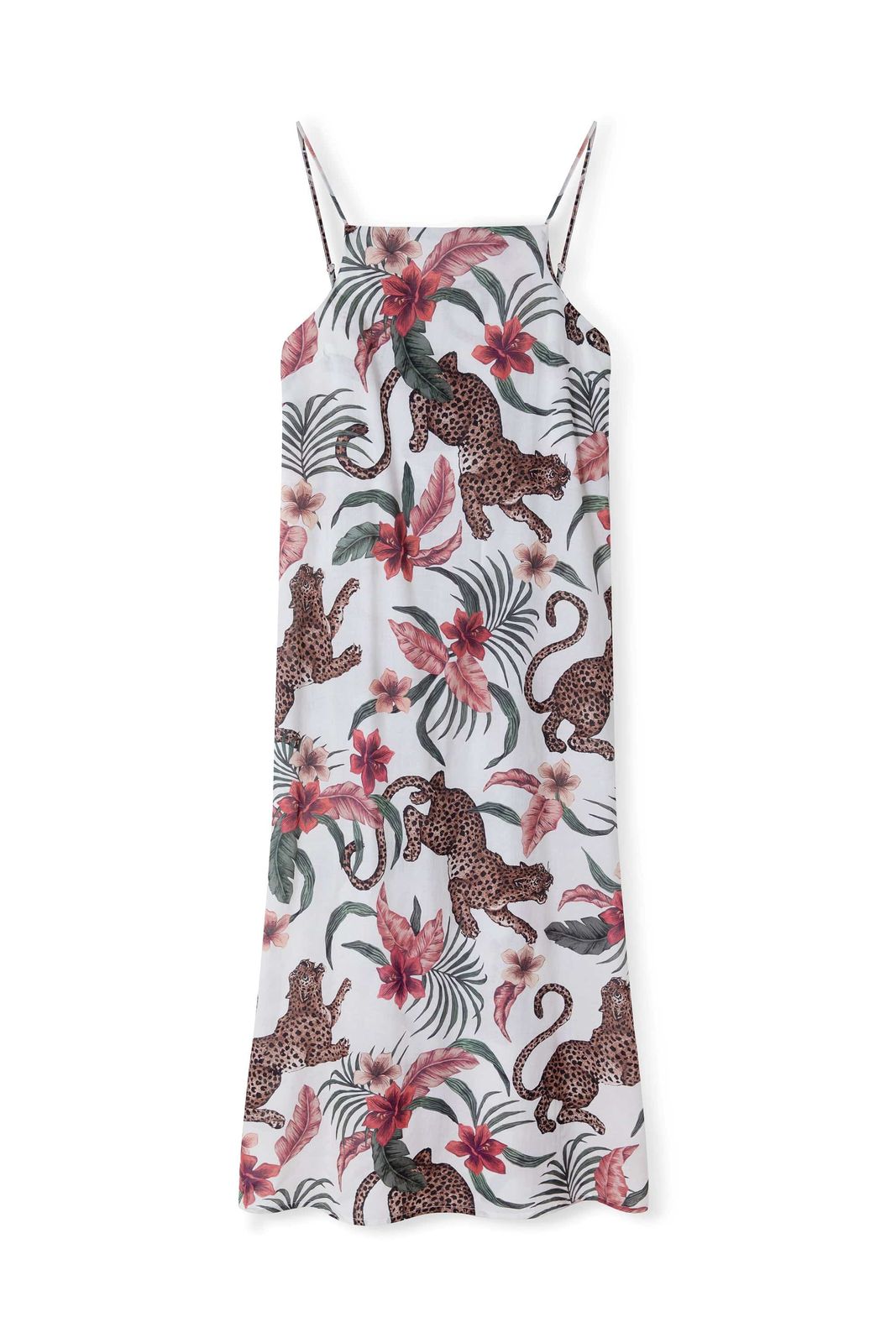 Square Nightie Soleia Leopard Print Cream