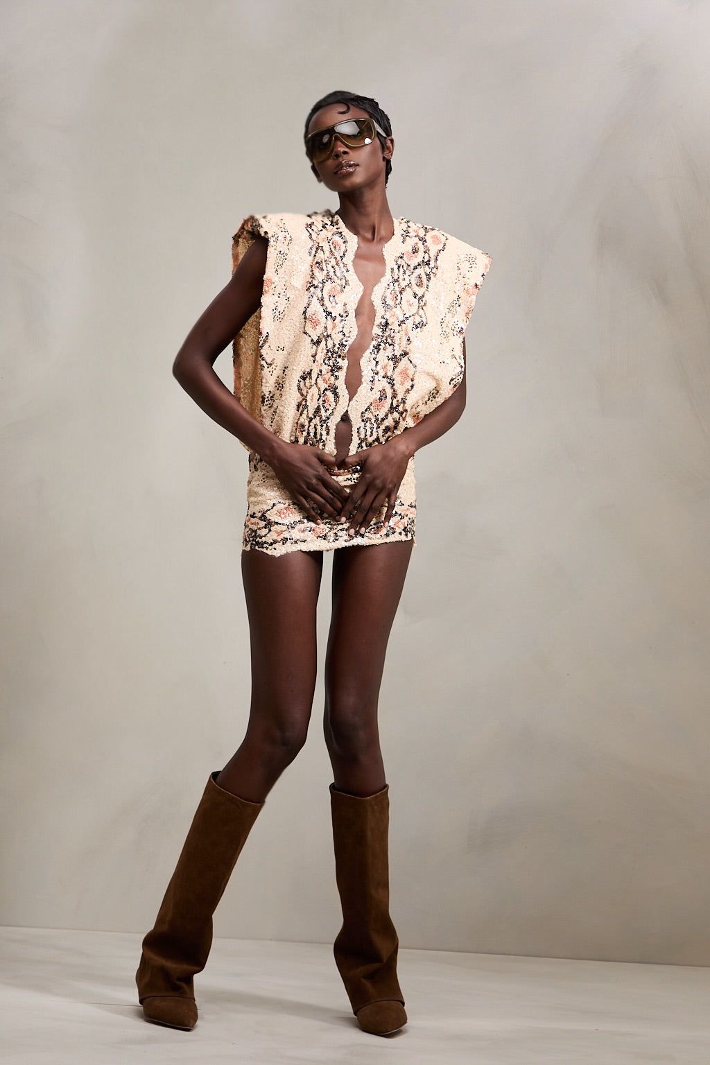 Samantha Dress in Desert Snake Ready To Ship